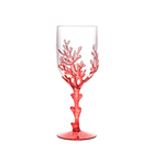 Jogo De 6 Taças Wolff Coral De Acrílico Vermelho 450ml