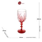 Jogo De 6 Taças Wolff Coral De Acrílico Vermelho 450ml