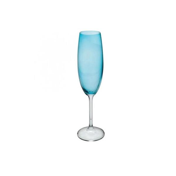 Jogo De 6 Tçs Bohemia P/champanhe Gastro Cristal Azul 220ml 5