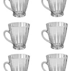 Jogo De 6 Xicaras Acádia Coffee Time Em Vidro 180ml