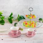 Jogo De 6 Xícaras De Café Wolff Fancy Rose De Porcelana 90ml