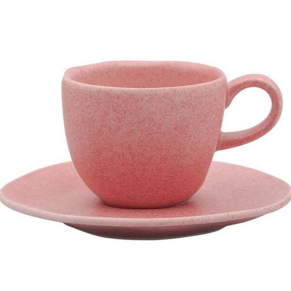 Jogo De 6 Xícaras De Chá 220 Ml Com Pires Ryo Pitaia Oxford