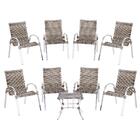 Jogo De 8 Cadeiras De Area Colombia E 1 Mesa Baixa Colombia E