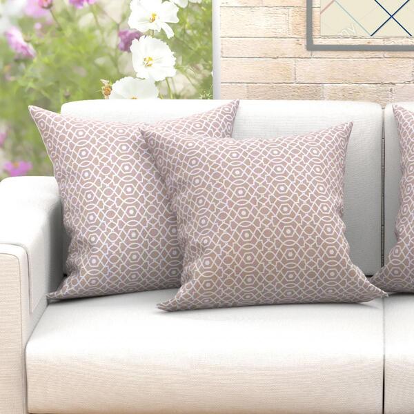 Jogo De Almofada Bege Clássica Grande 60cm X 60cm Com Refil D