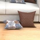 Jogo De Almofada Decorativa Tabaco 2 Unidades 45cm X 45cm Com