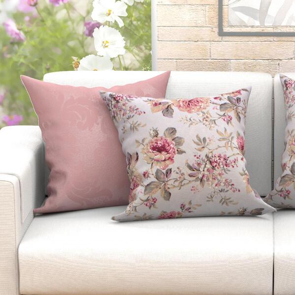 Jogo De Almofada Floral Estampada Para Sala 2 Unidades Com Re