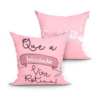 Jogo De Almofada Frase Rosê Para Cama 2 Unidades 45cm X 45cm