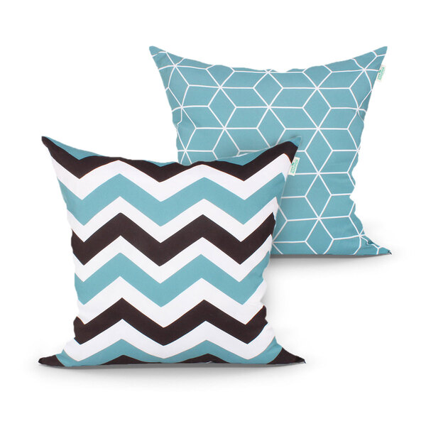 Jogo De Almofada Para Quarto Chevron Estampada 45cm X 45cm Co