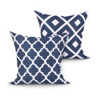 Jogo De Almofada Para Quarto Estampada Azul Marinho 45cm X 45