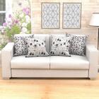 Jogo De Almofada Para Sal Jornal Estampada Grande 4 Unidades