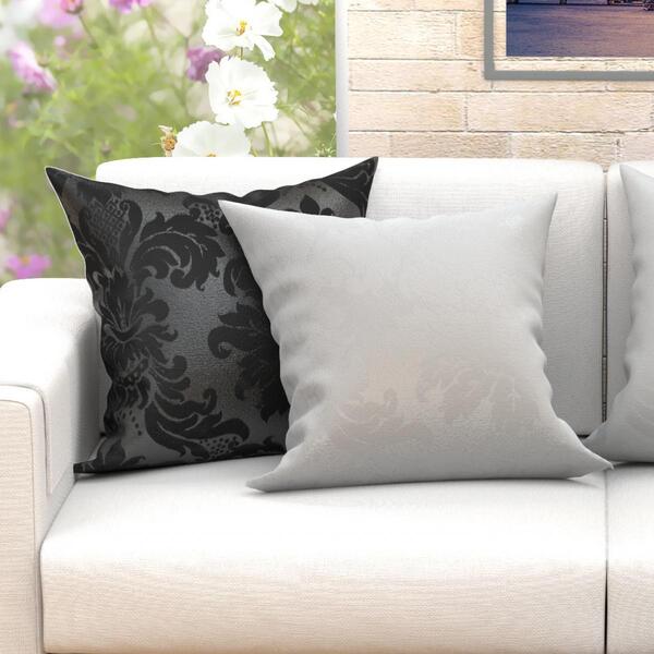 Jogo De Almofada Para Sala Branca E Preta Clássica 60cm X 60c