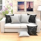 Jogo De Almofada Para Sala Branca E Preta Clássica 60cm X 60c