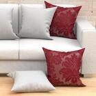 Jogo De Almofada Para Sala Vermelha E Branca 60cm X 60cm 2 Un