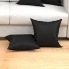 Jogo De Almofada Preta Lisa 4 Unidades 45cm X 45cm Cheias Com