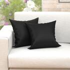 Jogo De Almofada Preta Lisa 4 Unidades 45cm X 45cm Cheias Com
