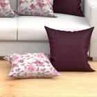 Jogo De Almofada Rosa Floral E Vinho 60cm X 60cm 2 Unidades C