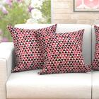 Jogo De Almofada Vermelha Geométrica 60cm X 60cm 6 Unidades C