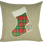 Jogo De Almofadas De Natal Bordadas 50x50 Poliéster Com Enchi