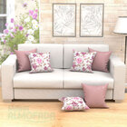 Jogo De Almofadas Decorativas Para Sala Floral Rosê Composê 4