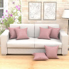 Jogo De Almofadas Decorativas Para Sala Rosê Lisa 45cm X 45cm