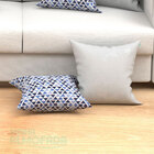 Jogo De Almofadas Decorativas Para Sala Triângulo Azul Bic Co