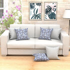 Jogo De Almofadas Decorativas Para Sala Triângulo Azul Bic Co