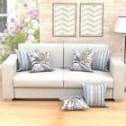 Jogo De Almofadas Estampada Azul 6 Unidades 45cm X 45cm Com R