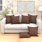 Jogo De Almofadas Grandes Marrom 6 Unidades 60cm X 60cm Com R