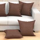 Jogo De Almofadas Grandes Marrom 6 Unidades 60cm X 60cm Com R