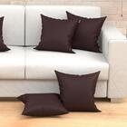 Jogo De Almofadas Tabaco Lisas 6 Unidades 45cm X 45cm Com Ref