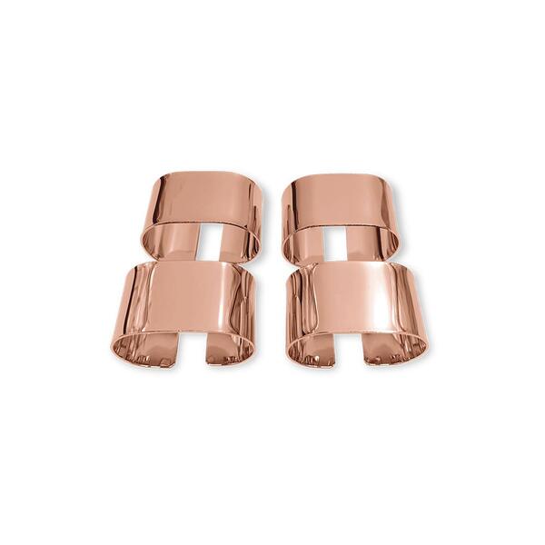 Jogo De Anéis Para Guardanapos Em Metal Haus Noma 4 Peças Ros