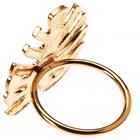 Jogo De Argola De Guardanapo Costela De Adão Dourado Zamac