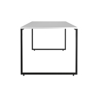 Jogo De Armário Baixo E Mesa De Jantar Napoli Branco/preto