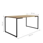 Jogo De Armário Baixo E Mesa De Jantar Napoli Natura/preto