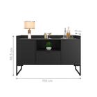 Jogo De Armário Buffet E Mesa De Jantar Anna Preto