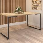 Jogo De Armário Buffet E Mesa De Jantar Sevilha Natura/preto