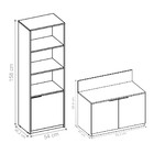 Jogo De Armário Office Com Portas Miami Casa Blanca Branco