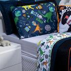 Jogo De Astrodino Branco/azul Marinho Solteiro 03 Peças