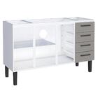 Jogo De Balcão De Armário Suspenso Anori Cinza