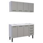 Jogo De Balcão De Armário Suspenso Anori Cinza