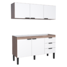 Jogo De Balcão E Armário Suspenso Aporé Tamarindo Branco