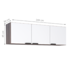 Jogo De Balcão E Armário Suspenso Aporé Tamarindo Branco