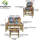 Jogo De Bambu Namoradeira, 4 Lugares E Mesa De Centro, T8