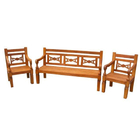 Jogo De Bancos Atrative Em Madeira De Demolição - Cód 1038