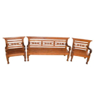 Jogo De Bancos Rústico Faisão Em Madeira De Demolição - Cód 9