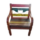 Jogo De Bancos Rústico Gabriela Em Madeira De Demolição - Cód