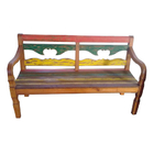 Jogo De Bancos Rústico Gabriela Em Madeira De Demolição - Cód