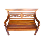 Jogo De Bancos Rústico Namoradeira Faisão Em Madeira De Demol