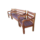 Jogo De Bancos Rústico Semplice Em Madeira De Demolição - Cód