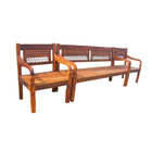 Jogo De Bancos Rústico Unique Em Madeira De Demolição - Cód 1